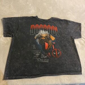 Dogpool Marvel Studios Deadpool Wolverine Graphic T Shirt Mens 2X Streetwear Tee